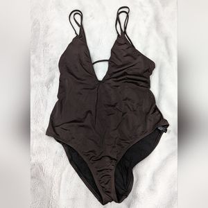 Urban outfitters out from under one piece swimsuit plunge strappy large